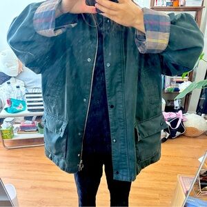 Mango Waxed-effect parka L color Khaki